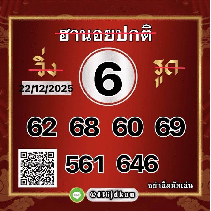 แนวทางหวยฮานอย 22/12/68 แนวทางหวยฮานอยวันนี้ออก งวดวันที่ 22 ธันวาคม 2568 หวยฮานอย 22-12-68 ชุด8
