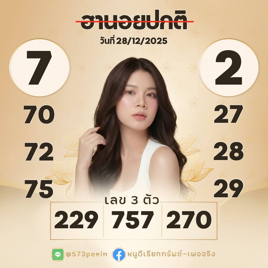 แนวทางหวยฮานอย 28/12/68 แนวทางหวยฮานอยวันนี้ออก งวดวันที่ 28 ธันวาคม 2568 หวยฮานอย 28-12-68 ชุด7