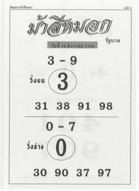 เลขเด็ดม้าสีหมอก 16/12/68 เปิดแนวทางสุดเคร่งขรึม งวดนี้ลุ้นเข้าแบบพุ่งทะยาน!