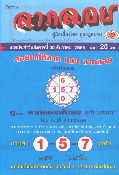 เลขเด็ดลาภลอย 2/1/69 เปิดสัญญาณโชคฟลุครับปีใหม่ งวดแรกมีลุ้นแบบไม่ทันตั้งตัว! เลขเด็ดลาภลอย 2/1/69