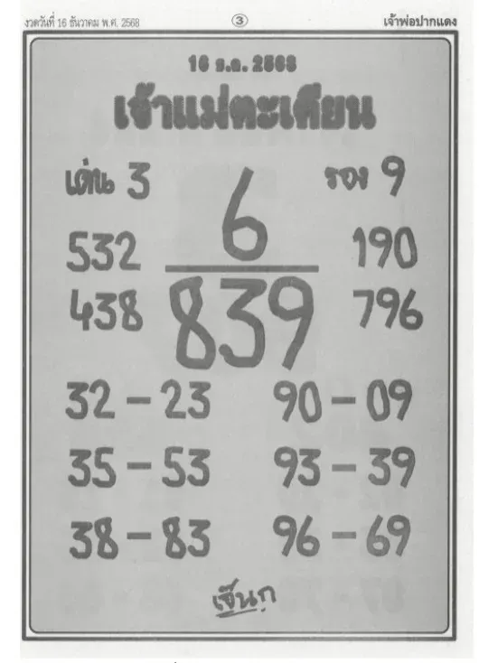 เลขเด็ดเจ้าแม่ตะเคียน 16/12/68 เปิดแนวทางศักดิ์สิทธิ์จากต้นตะเคียนโบราณ งวดนี้ลุ้นโชคแรงส่งท้ายปี! เลขเด็ดเจ้าแม่ตะเคียน 16/12/68 เปิดแนวทางศักดิ์สิทธิ์จากต้นตะเคียนโบราณ งวดนี้ลุ้นโชคแรงส่งท้ายปี!
