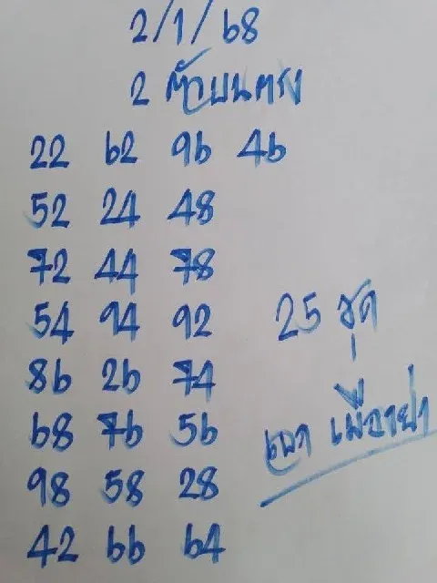 เลขเด็ดเอกเมืองย่า 2/1/69 เปิดแนวทางเลขดังโคราช งวดแรกของปีแรงจากพื้นที่จริง! เลขเด็ดเอกเมืองย่า 2/1/69