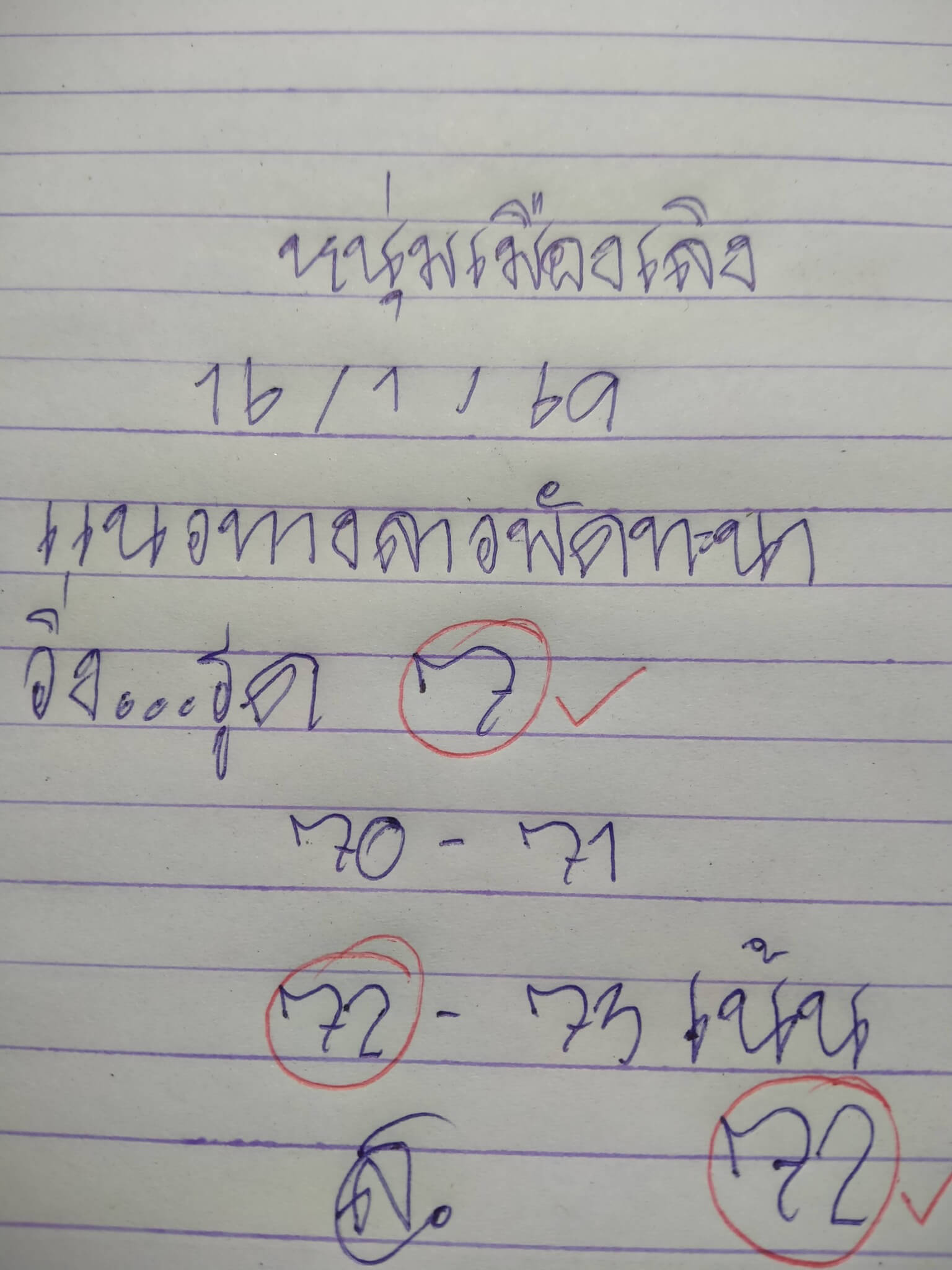 หวยลาว 16-1-69 ชุด3