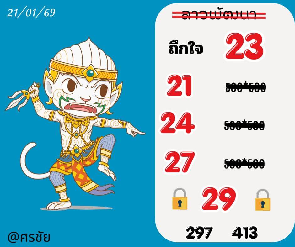 หวยลาว 21-1-69 ชุด2