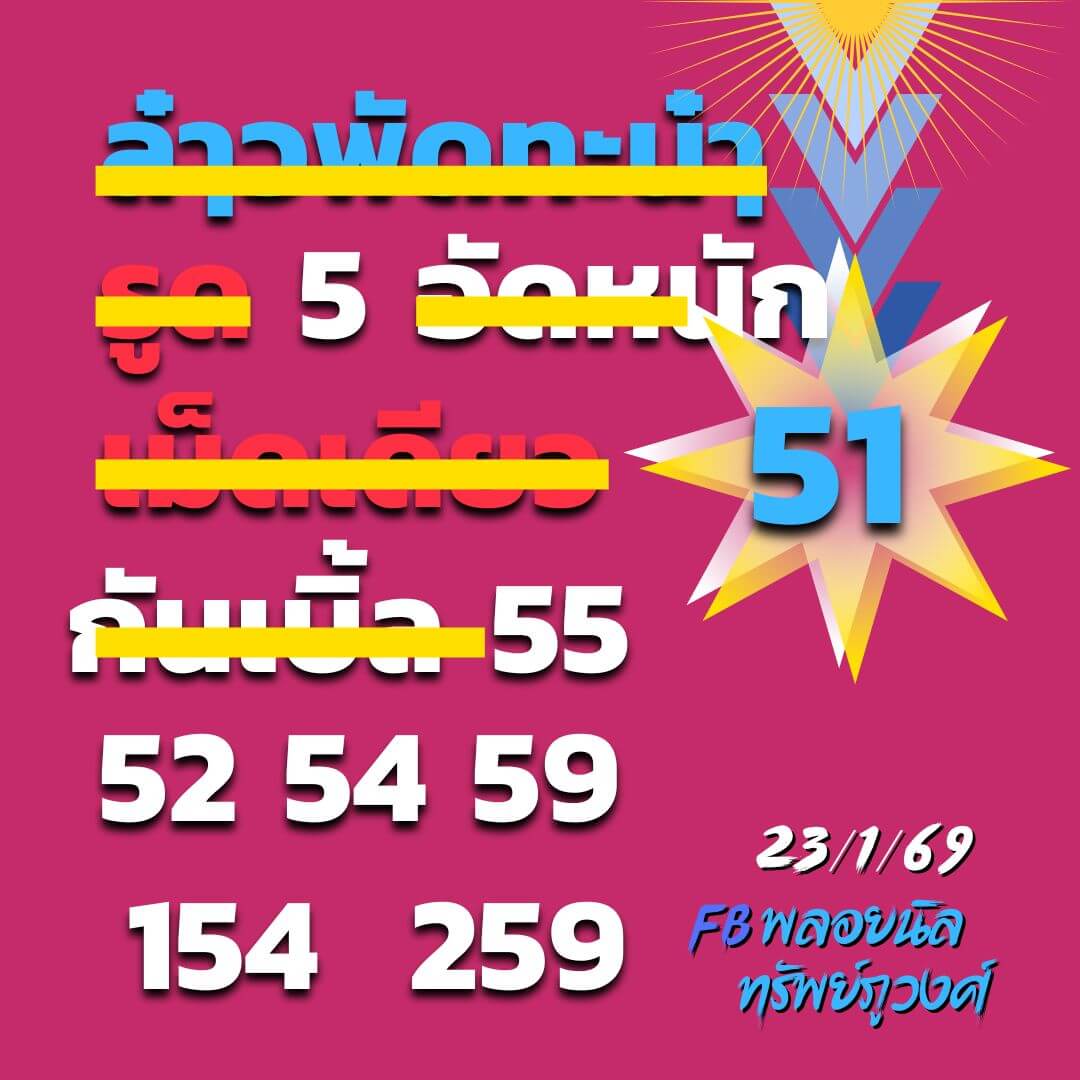 หวยลาว 23-1-69 ชุด3