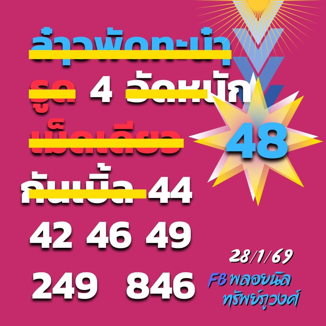 หวยลาว 28-1-69 ชุด5