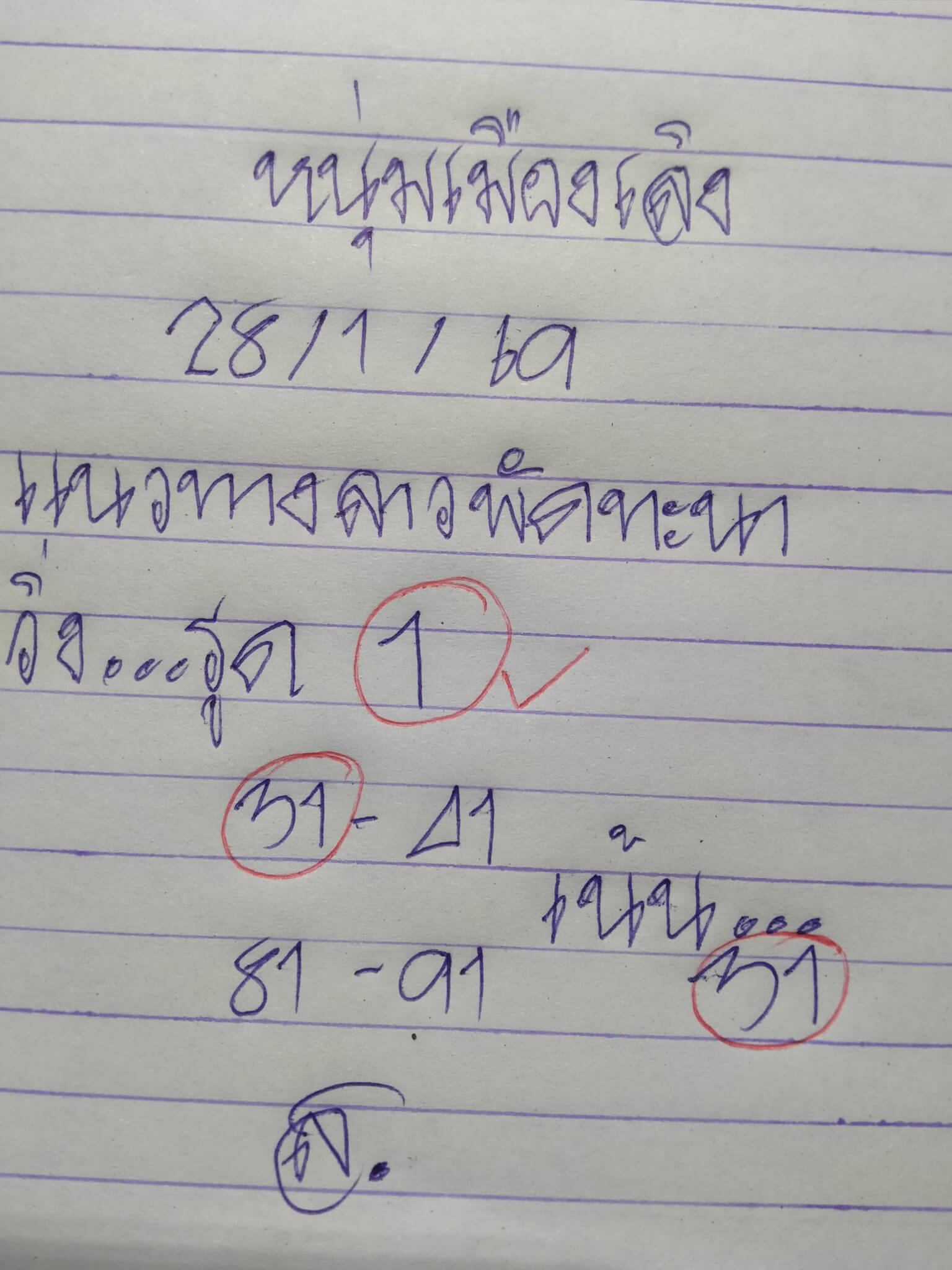หวยลาว 28-1-69 ชุด6