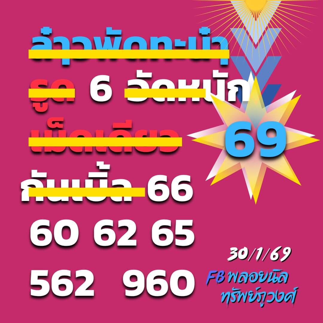 หวยลาว 30-1-69 ชุด4