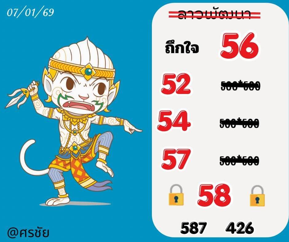 หวยลาว 7-1-69 ชุด1