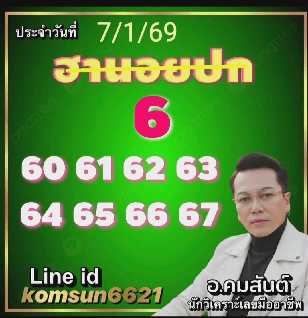 แนวทางหวยฮานอย 7/1/69 แนวทางหวยฮานอยวันนี้ออก งวดวันที่ 7 มกราคม 2568 หวยฮานอย 7-1-69 ชุด5