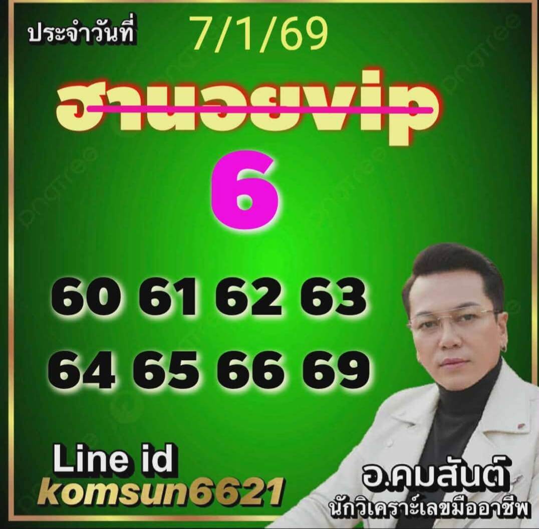 แนวทางหวยฮานอย 7/1/69 แนวทางหวยฮานอยวันนี้ออก งวดวันที่ 7 มกราคม 2568 หวยฮานอย 7-1-69 ชุด6