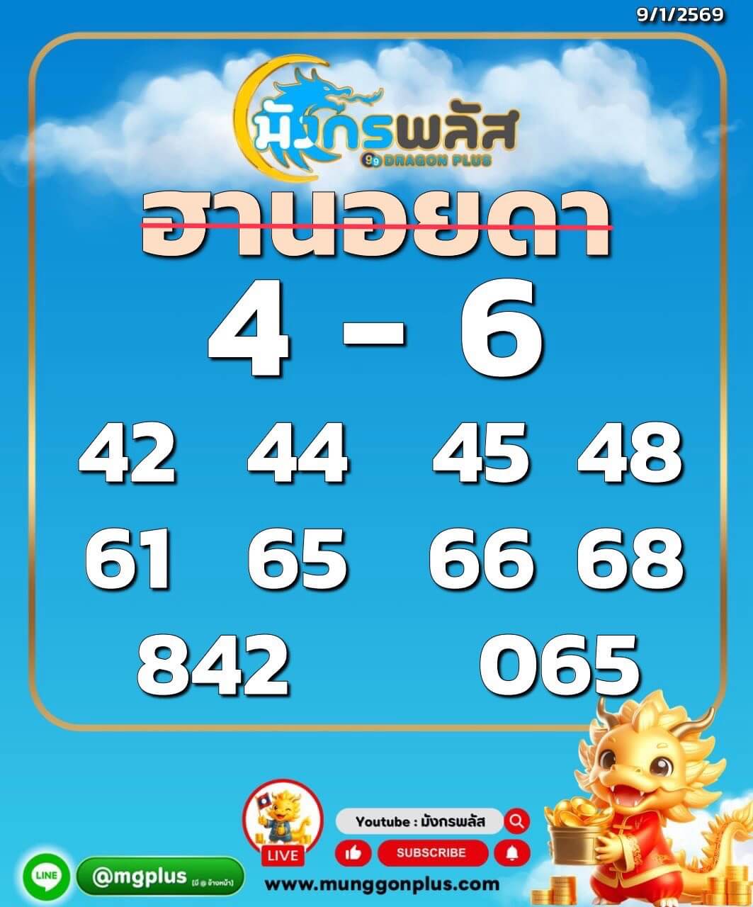 แนวทางหวยฮานอย 9/1/69 แนวทางหวยฮานอยวันนี้ออก งวดวันที่ 9 มกราคม 2568 หวยฮานอย 9-1-69 ชุด9