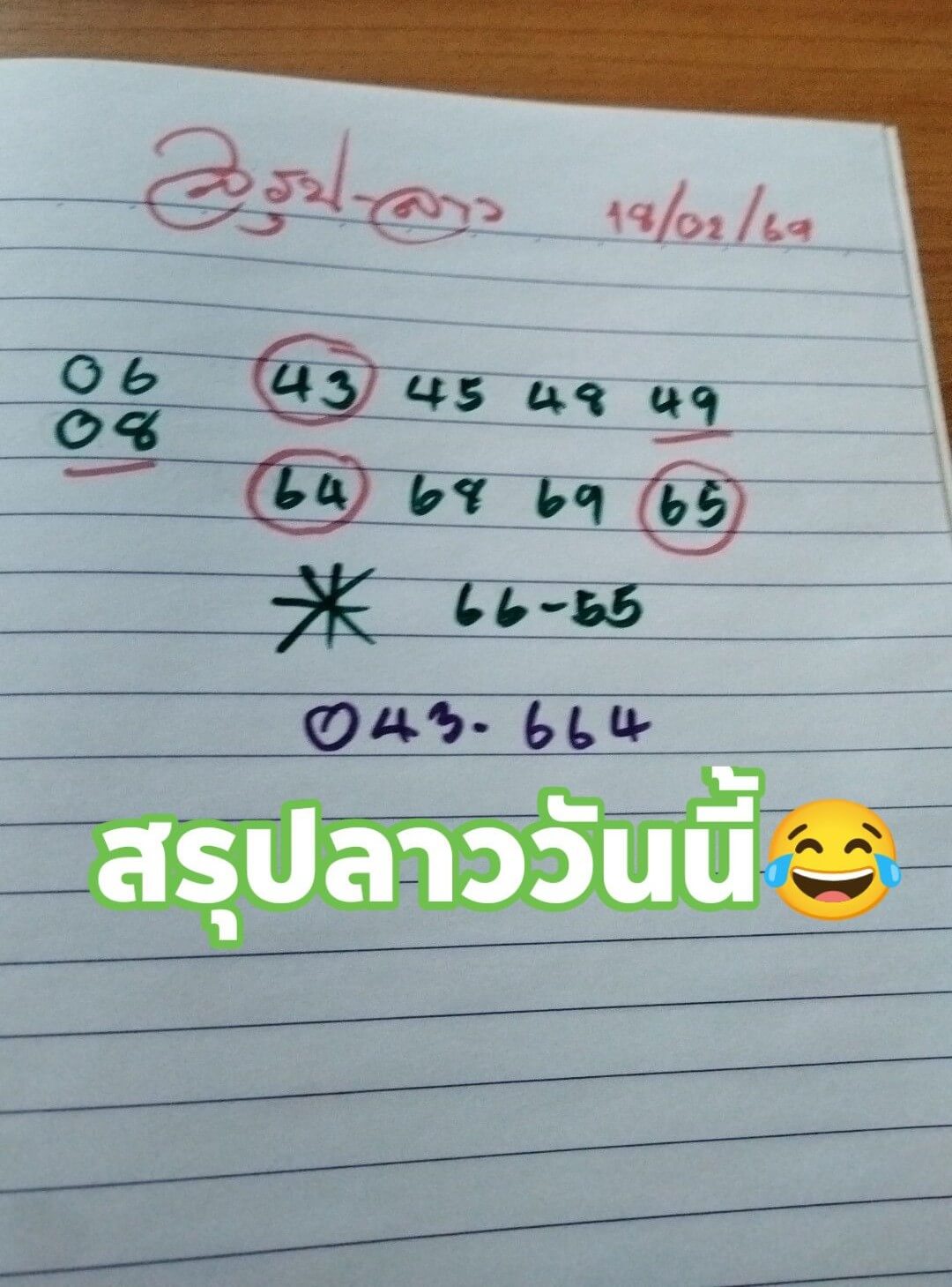 หวยลาว 18-2-69 ชุด8