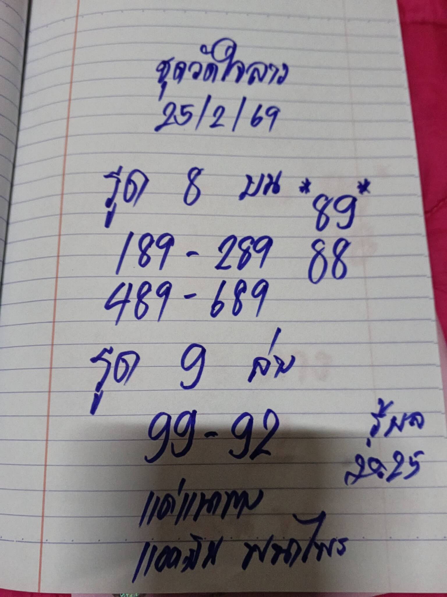 หวยลาว 25-2-69 ชุด9