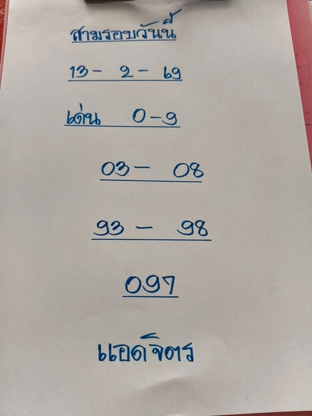 แนวทางหวยฮานอย 13/2/69 แนวทางหวยฮานอยวันนี้ออก งวดวันที่ 13 กุมภาพันธ์ 2569 หวยฮานอย 13-2-69 ชุด2