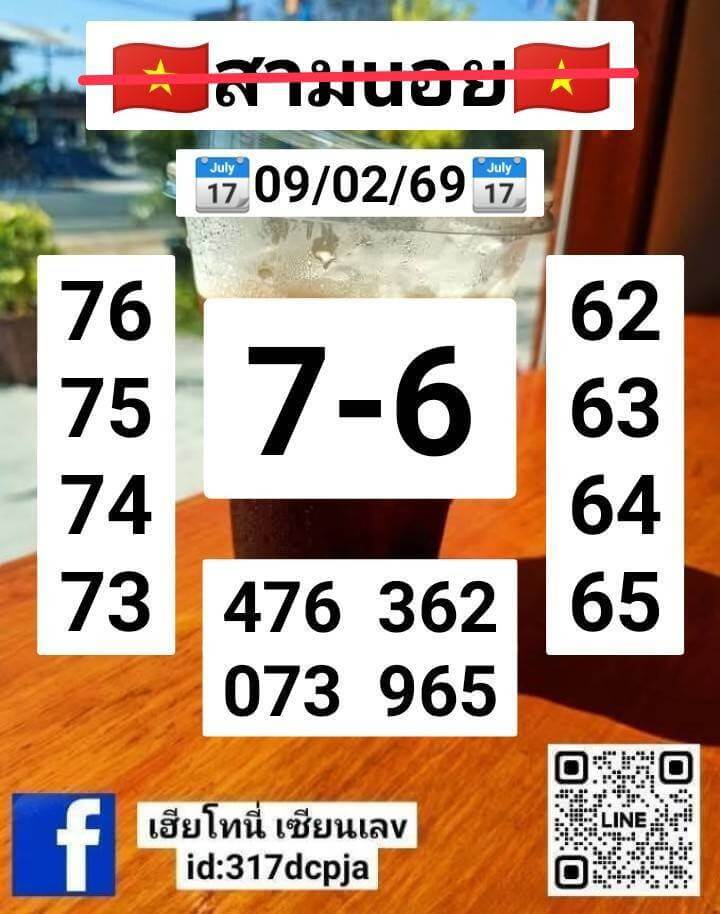 แนวทางหวยฮานอย 9/2/69 แนวทางหวยฮานอยวันนี้ออก งวดวันที่ 9 กุมภาพันธ์ 2569 หวยฮานอย 9-2-69 ชุด7