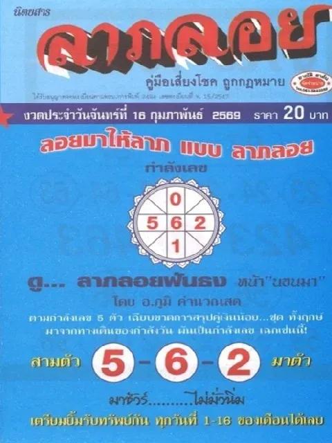 เลขเด็ดลาภลอย งวด 16 กุมภาพันธ์ 2569 จังหวะดวงเปิด ลุ้นโชคแบบไม่ทันตั้งตัว เลขเด็ดลาภลอย 16/2/69
