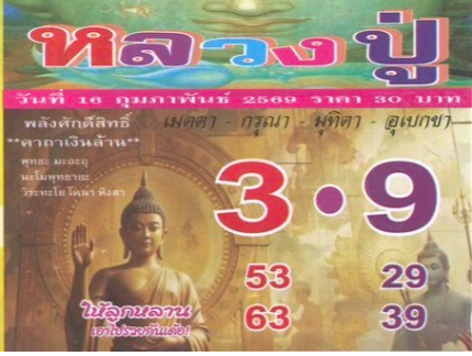 เลขเด็ดหลวงปู่ งวด 16 กุมภาพันธ์ 2569 บารมีพระเกจิหนุนดวง สายศรัทธาจับตา เลขเด็ดหลวงปู่ 16/2/69