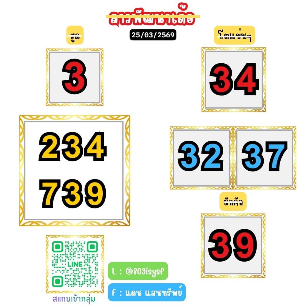 หวยลาว 25-3-69 ชุด6