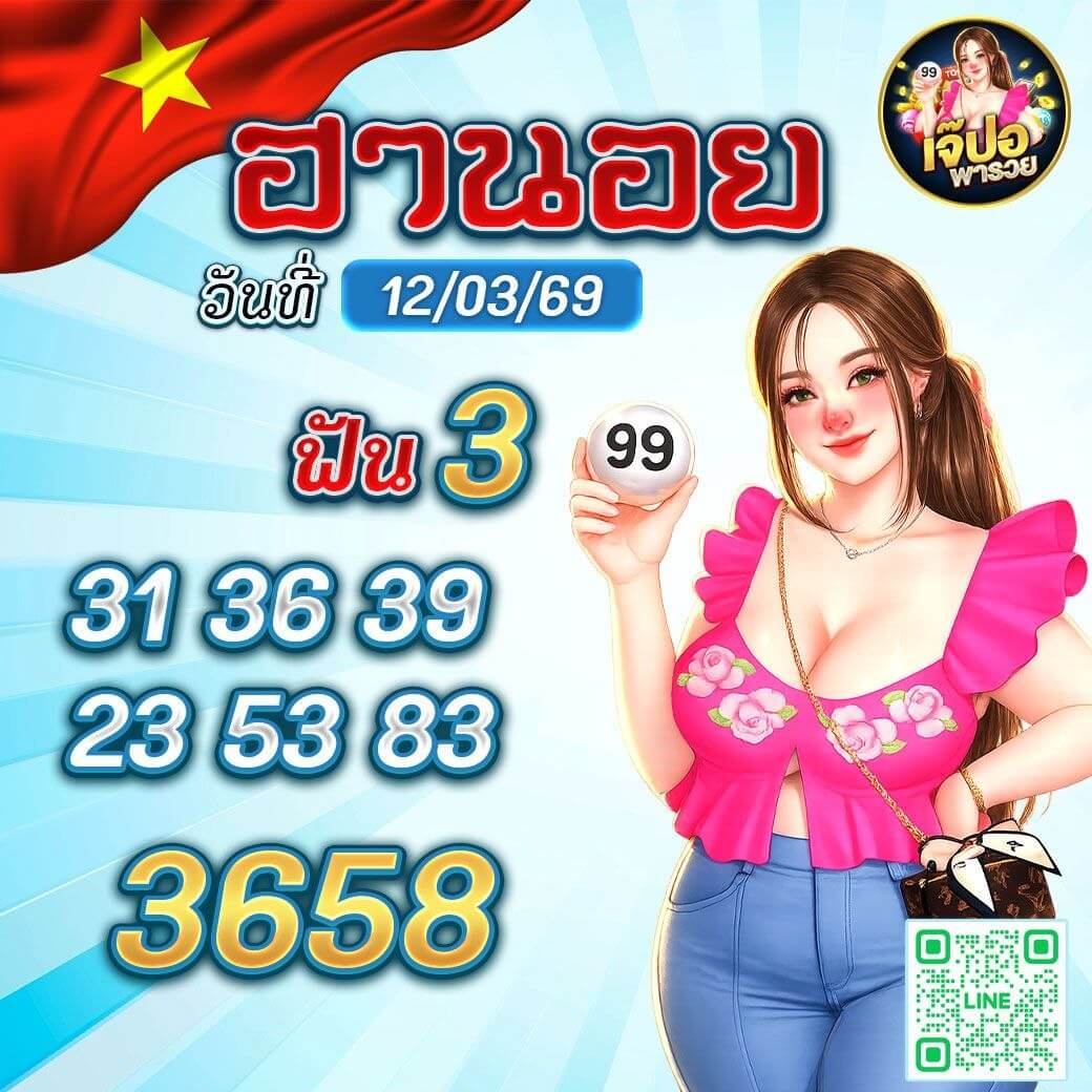 แนวทางหวยฮานอย 12/3/69 แนวทางหวยฮานอยวันนี้ออก งวดวันที่ 12 มีนาคม 2569 หวยฮานอย 12-3-69 ชุด5