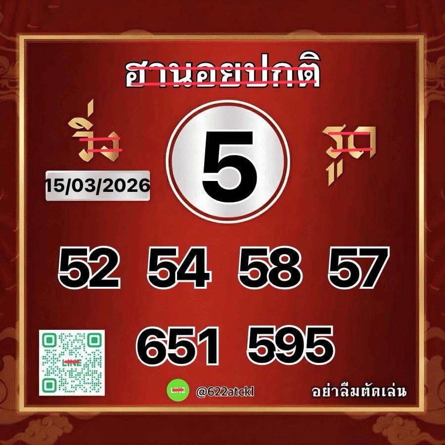 แนวทางหวยฮานอย 15/3/69 แนวทางหวยฮานอยวันนี้ออก งวดวันที่ 15 มีนาคม 2569 หวยฮานอย 15-3-69 ชุด3