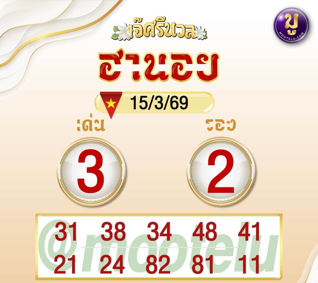 แนวทางหวยฮานอย 15/3/69 แนวทางหวยฮานอยวันนี้ออก งวดวันที่ 15 มีนาคม 2569 หวยฮานอย 15-3-69 ชุด9