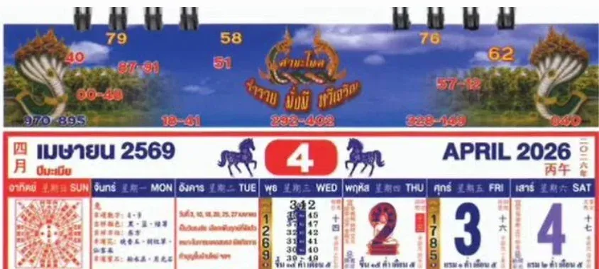 เลขเด็ดปฏิทินคำชะโนด งวด 1 เมษายน 2569 เปิดเลขมงคลพญานาค ลุ้นโชคต้นเดือน! เลขเด็ดปฏิทินคำชะโนด 1/4/69