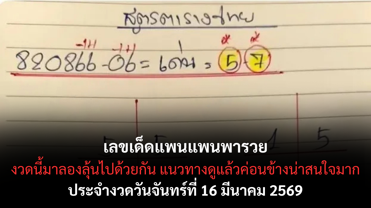 เลขเด็ดแพนแพนพารวย งวด 16 มีนาคม 2568 กระแสแรงสายลุ้น ลุ้นเฮงกลางเดือน! เลขเด็ดแพนแพนพารวย 16/3/68
