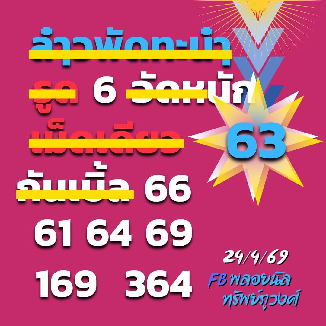หวยลาว 24-4-69 ชุด3