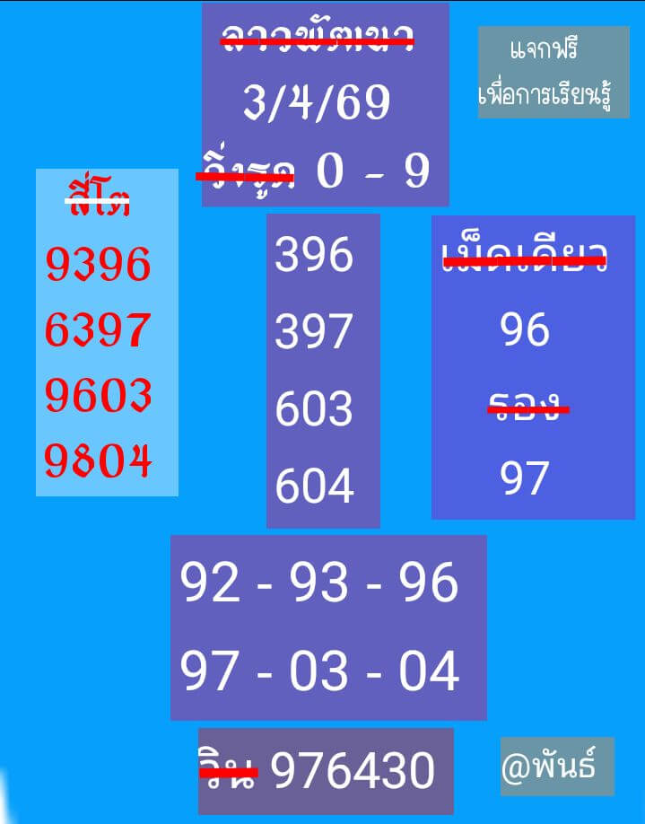 หวยลาว 3-4-69 ชุด8