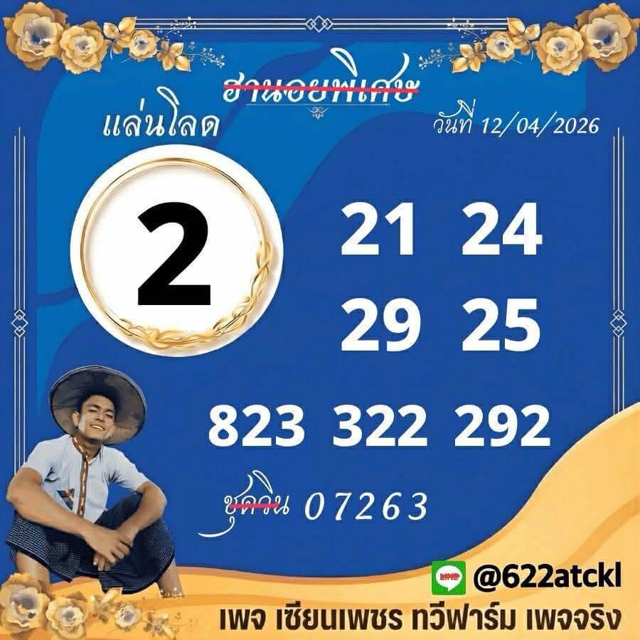 แนวทางหวยฮานอย 12/4/69 แนวทางหวยฮานอยวันนี้ออก งวดวันที่ 12 เมษายน 2569 หวยฮานอย 12-4-69 ชุด4