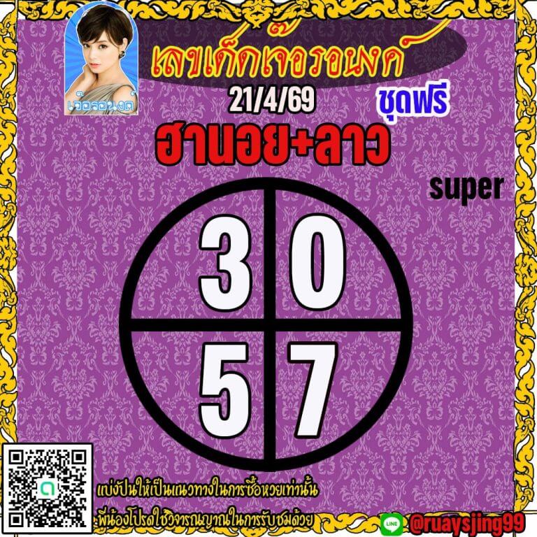 แนวทางหวยฮานอย 21/4/69 แนวทางหวยฮานอยวันนี้ออก งวดวันที่ 21 เมษายน 2569 หวยฮานอย 21-4-69 ชุด7