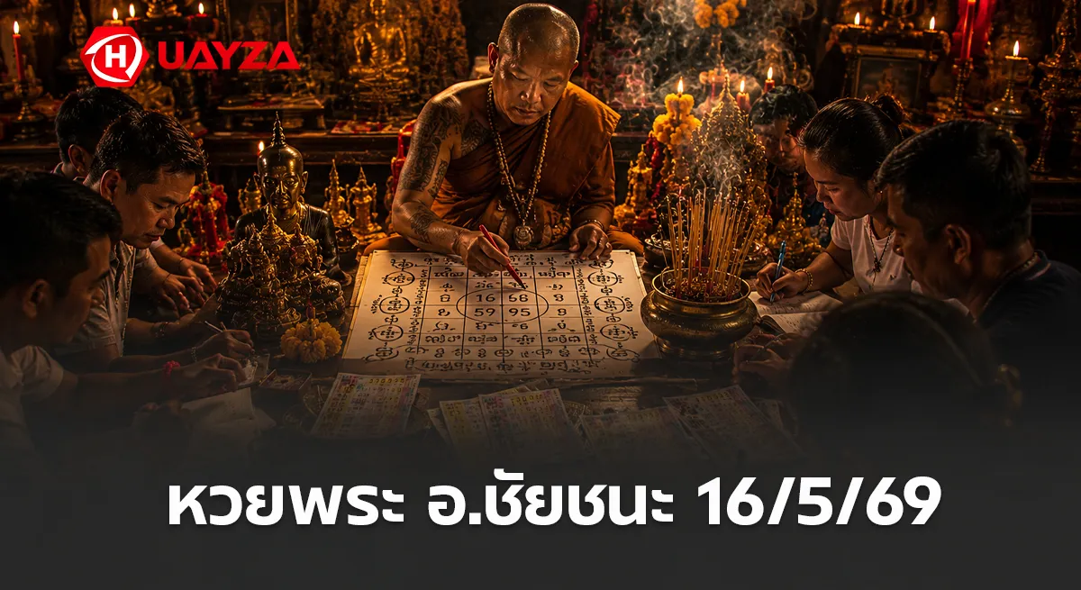 หวยพระ อ.ชัยชนะ 16/5/69 เลขเด่นมาแรง คอหวยจับตาแนวทางดังโค้งสุดท้ายก่อนหวยออก หวยพระ อ.ชัยชนะ งวดวันที่ 16/5/69
