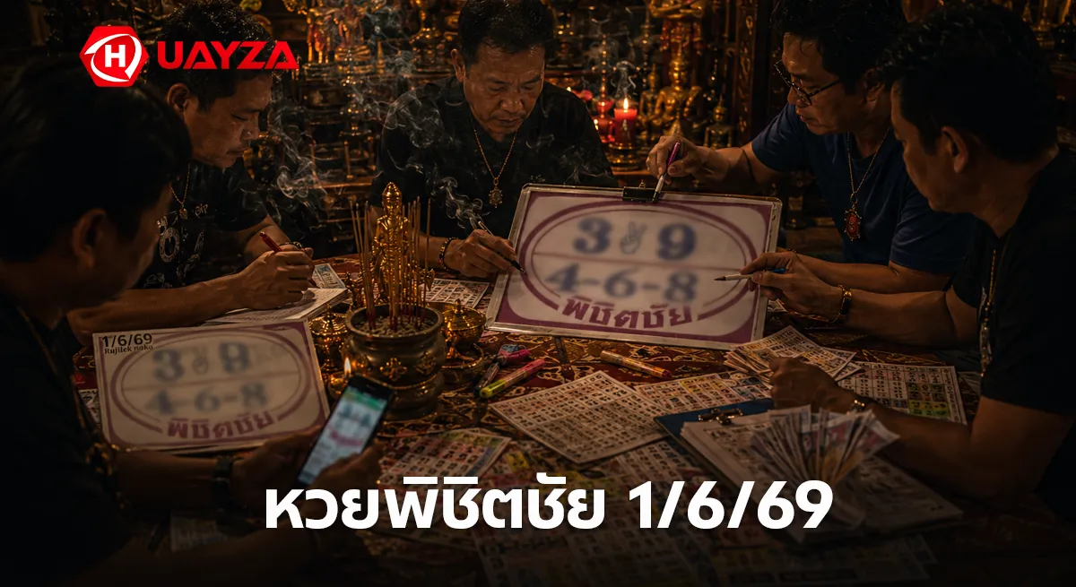 หวยพิชิตชัย 1/6/69 ล่าสุด คอหวยจับตาเลขเด่น 3-9 มาแรง โค้งสุดท้ายก่อนหวยออก หวยพิชิตชัย 1/6/69 หวยดังโค้งสุดท้าย เลขเด็ดมาแรง