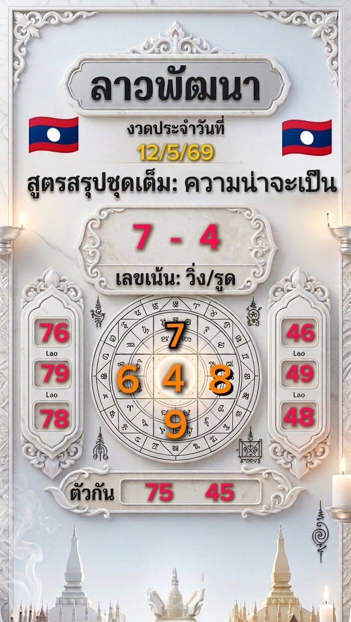 หวยลาว 12-5-69 ชุด2