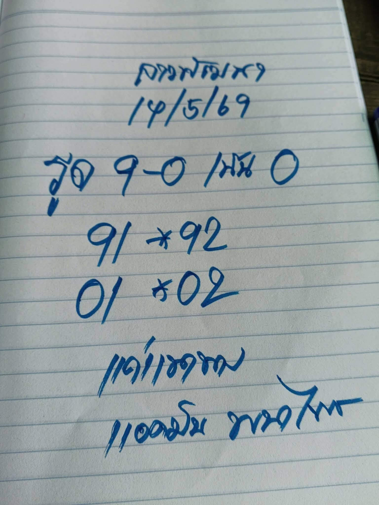 หวยลาว 14-5-69 ชุด9