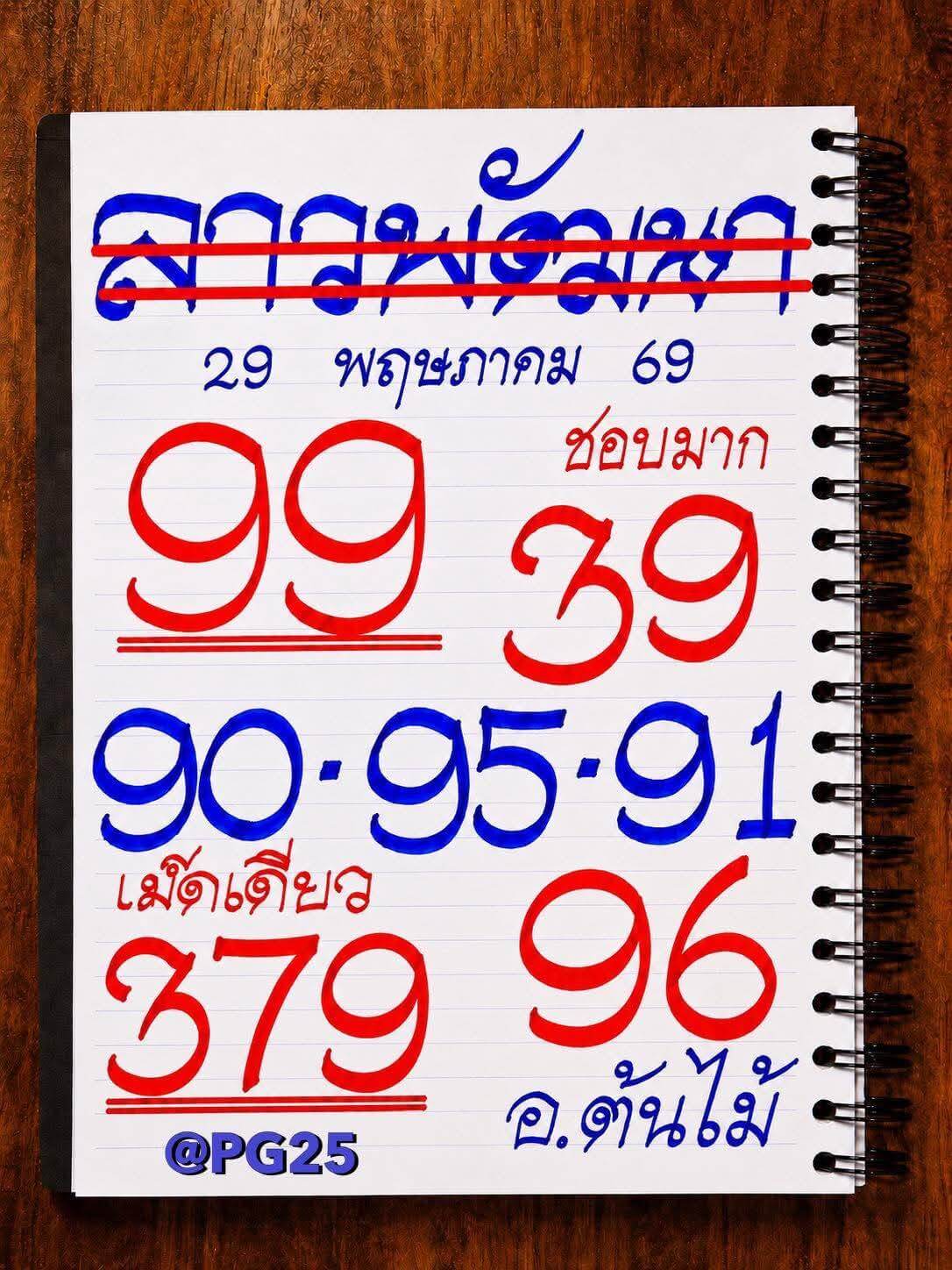 หวยลาว 29-5-69 ชุด2