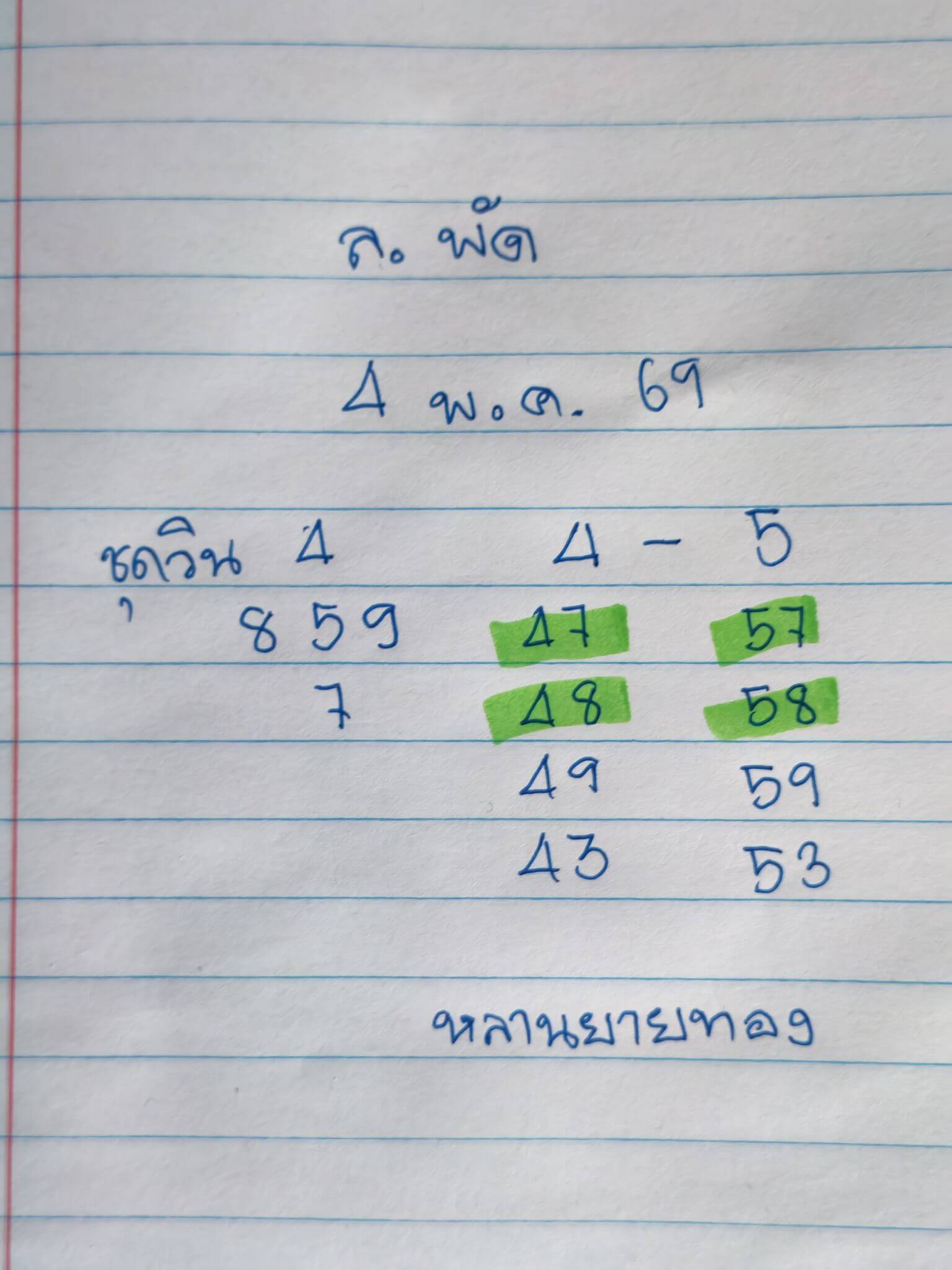 หวยลาว 4-5-69 ชุด3