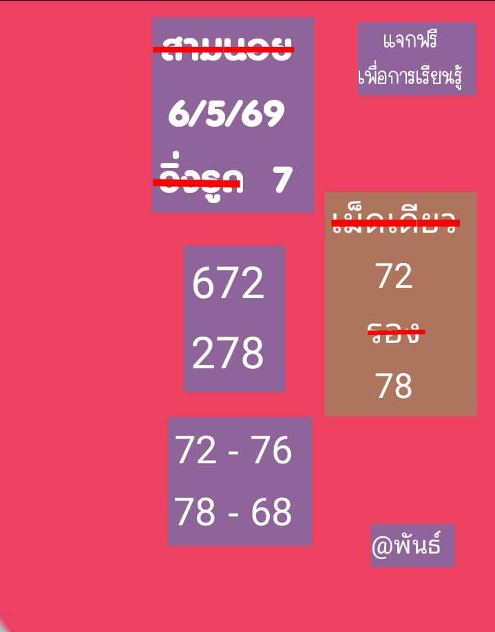 หวยลาว 6-5-69 ชุด6