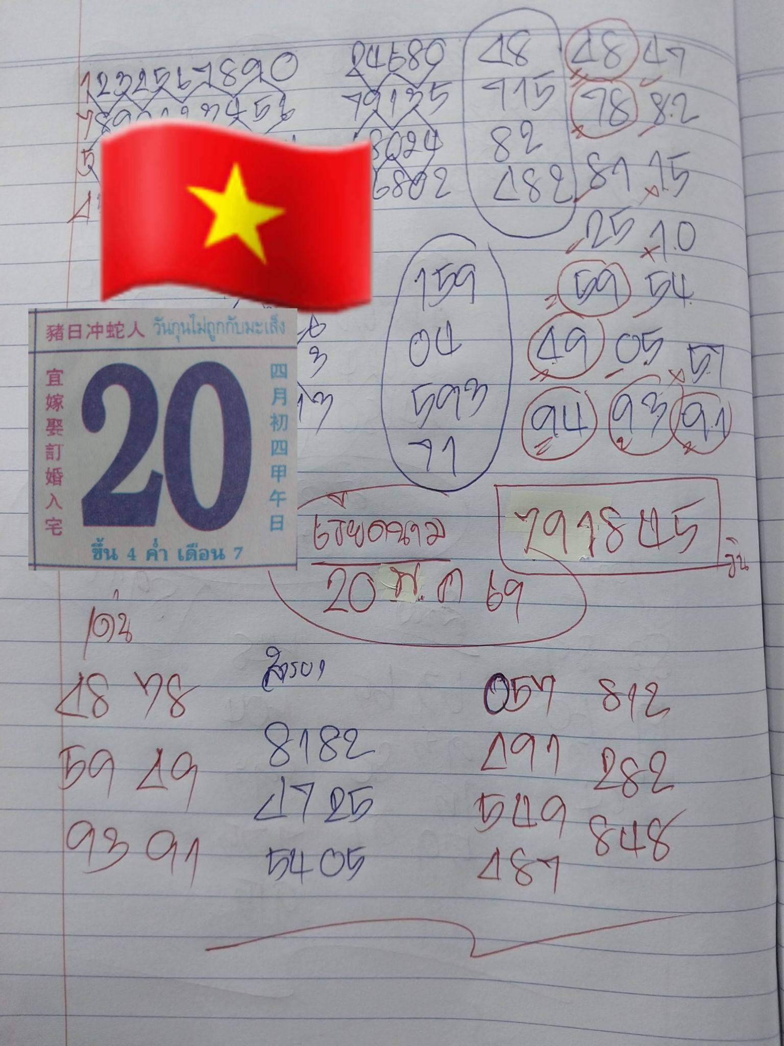 แนวทางหวยฮานอย 20/5/69 แนวทางหวยฮานอยวันนี้ออก งวดวันที่ 20 พฤษภาคม 2569 หวยฮานอย 20-5-69 ชุด1