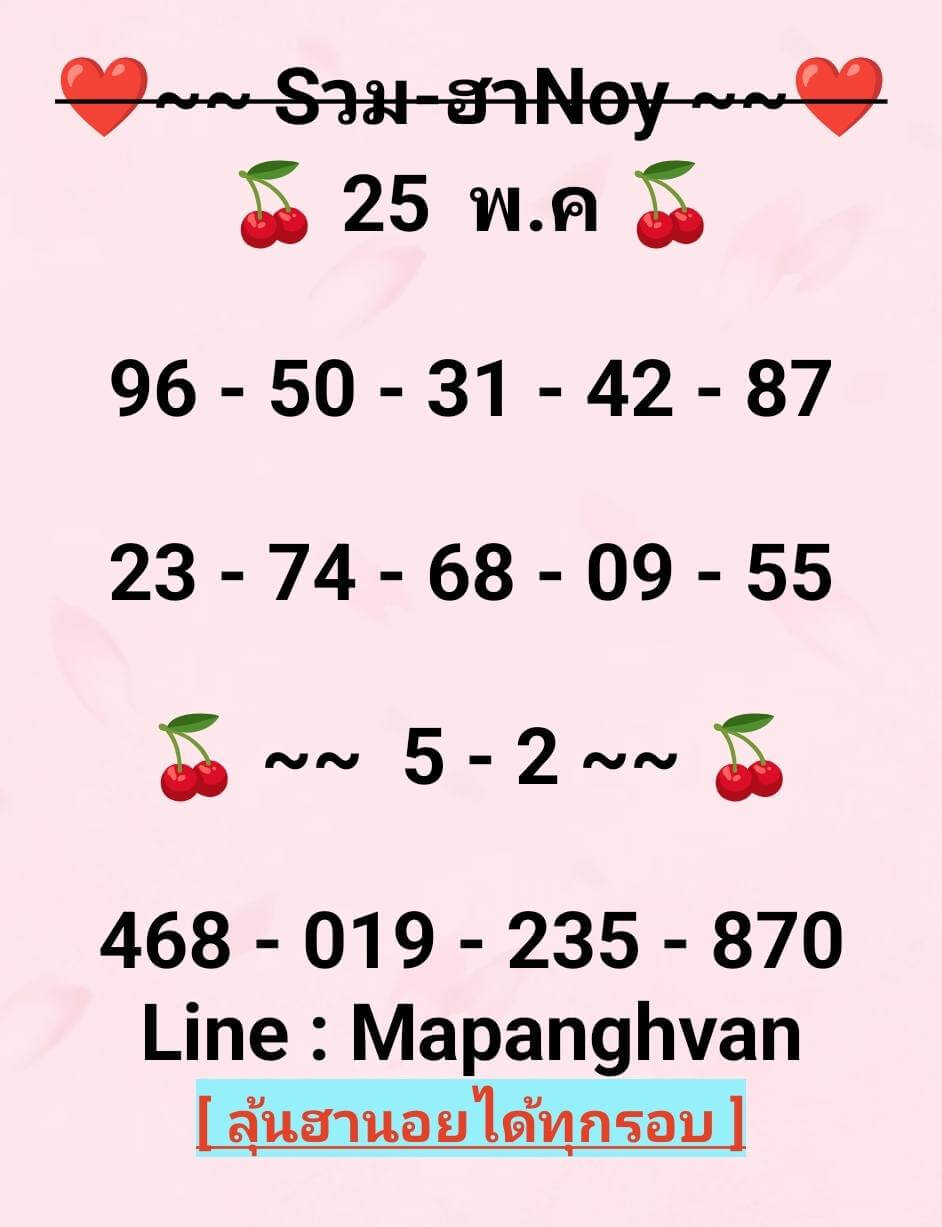 แนวทางหวยฮานอย 25/5/69 แนวทางหวยฮานอยวันนี้ออก งวดวันที่ 25 พฤษภาคม 2569 หวยฮานอย 25-5-69 ชุด7