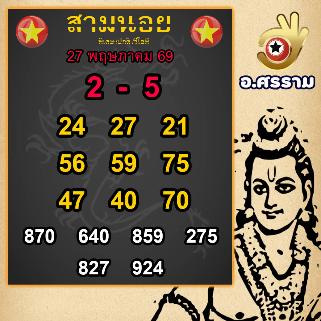 หวยฮานอย 27-5-69 ชุด7