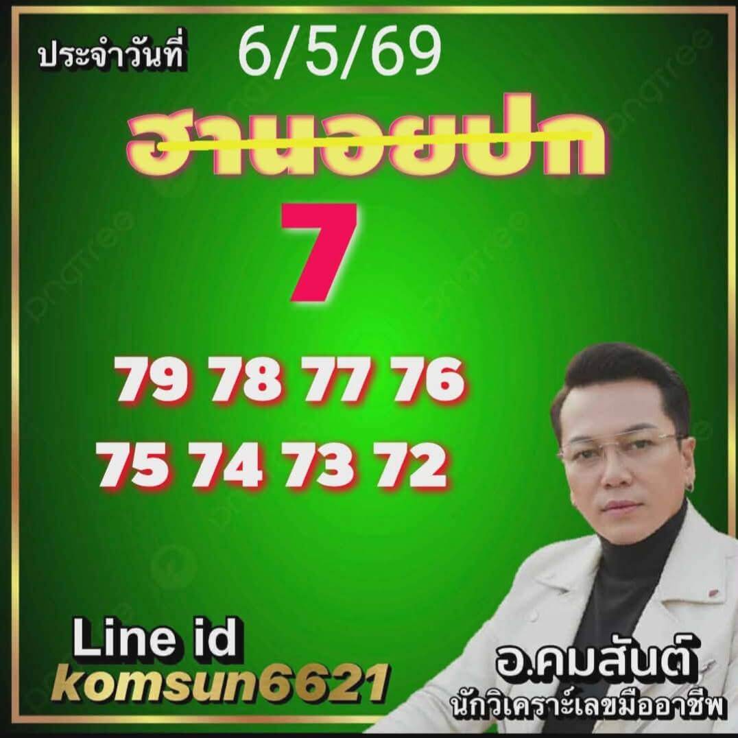 แนวทางหวยฮานอย 6/5/69 แนวทางหวยฮานอยวันนี้ออก งวดวันที่ 6 พฤษภาคม 2569 หวยฮานอย 6-5-69 ชุด3