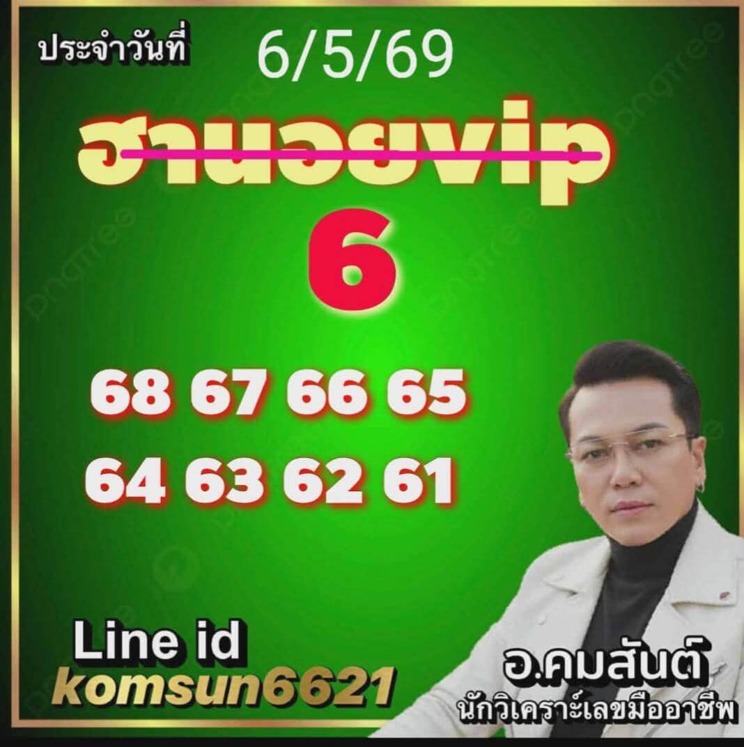 แนวทางหวยฮานอย 6/5/69 แนวทางหวยฮานอยวันนี้ออก งวดวันที่ 6 พฤษภาคม 2569 หวยฮานอย 6-5-69 ชุด4