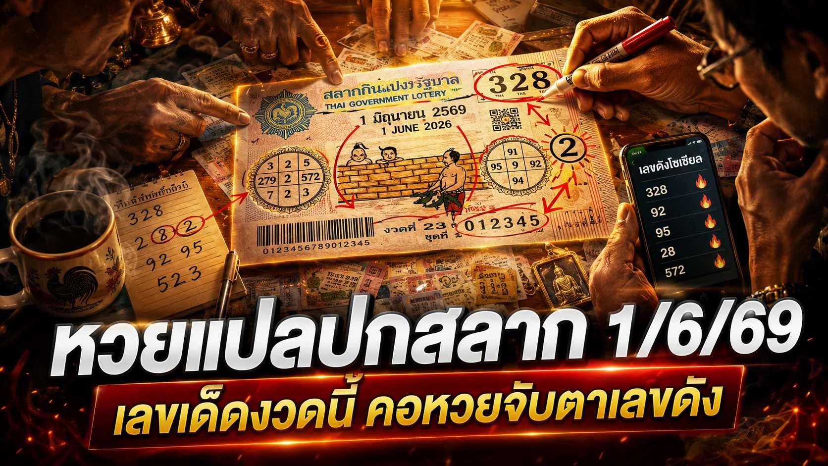 หวยแปลปกสลาก 1/6/69 คอหวยแห่ตีเลขปกสลาก เลขเด่นมาแรงก่อนวันหวยออก หวยแปลปกสลาก 1669 คอหวยแห่ตีเลขปกสลาก เลขเด่นมาแรงก่อนวันหวยออก