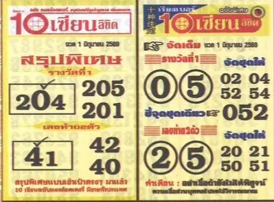 เลขเด็ด 7 เซียนให้โชค 1/6/69 มาแรงโค้งสุดท้าย คอหวยจับตาเลขเด่น 05-52 ลุ้นงวด 1 มิถุนายน 2569 เลขเด็ด 7 เซียนให้โชค 1/6/69 ชุด2