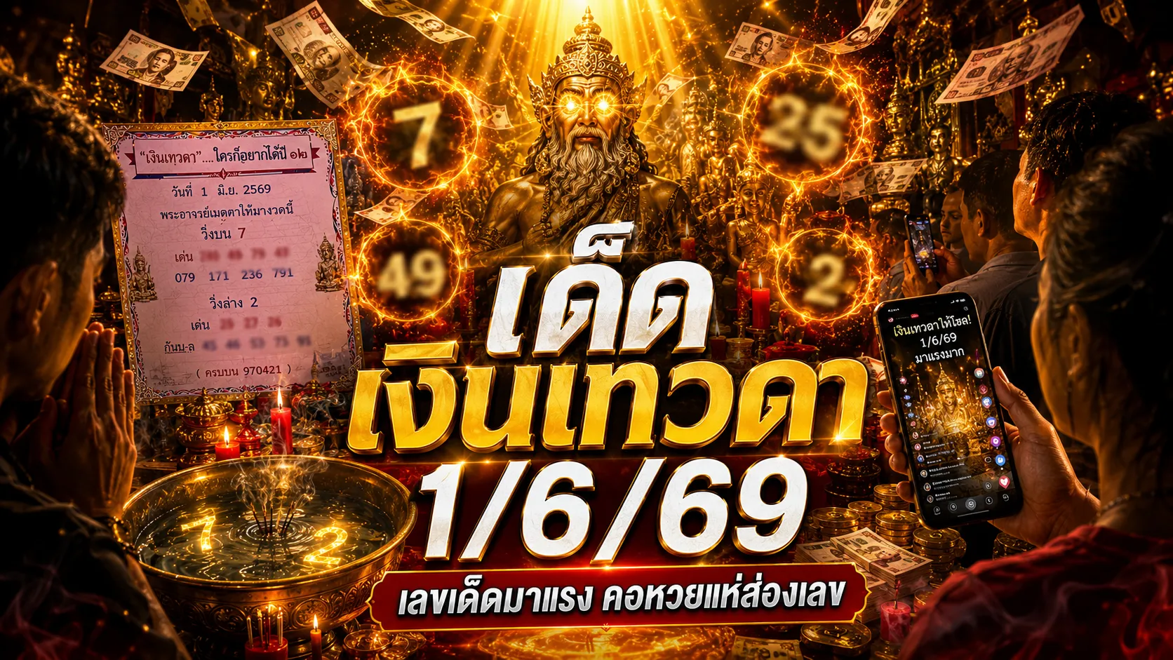 เลขเด็ดเงินเทวดา 1/6/69 มาแล้ว คอหวยจับตาเลขเด่นดังโซเชียล ลุ้นโชคโค้งสุดท้ายก่อนหวยออก เลขเด็ดเงินเทวดา 1669 มาแล้ว คอหวยจับตาเลขเด่นดังโซเชียล ลุ้นโชคโค้งสุดท้ายก่อนหวยออก