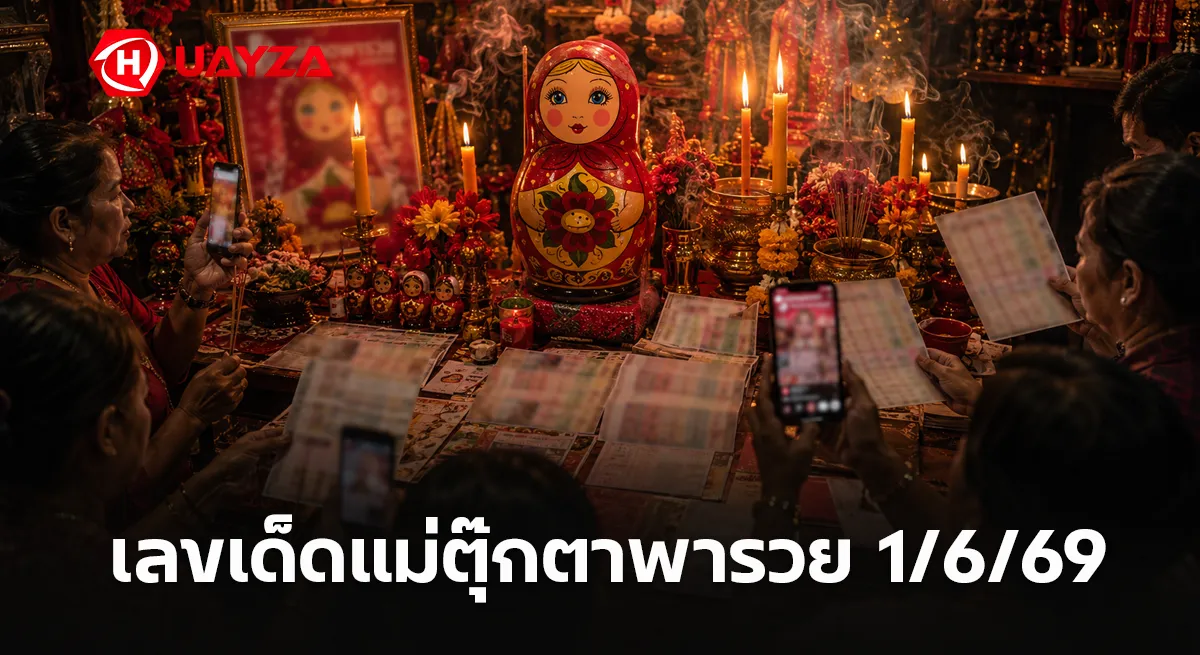 เลขเด็ดแม่ตุ๊กตาพารวย 1/6/69 คอหวยจับตาเลขดังมาแรง โค้งสุดท้ายก่อนหวยออก เลขเด็ดแม่ตุ๊กตาพารวย 1/6/69 หวยดังสายมูเลขมาแรง