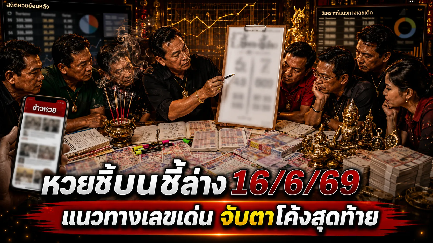 หวยชี้บนชี้ล่าง 16/6/69 มาแรงในกลุ่มคอหวย จับตาเลขเด่น 2 และ 7 โค้งสุดท้ายก่อนลุ้นรางวัลใหญ่ ส่อง หวยชี้บนชี้ล่าง 16/6/69 แนวทางเลขเด็ดมาแรงงวดนี้ ชูเลขเด่น 2 และ 7 พร้อมเลขน่าจับตา 23, 26, 07, 37 คอหวยแห่ติดตามก่อนลุ้นผลสลากกินแบ่งรัฐบาลงวด 16 มิถุนายน 2569