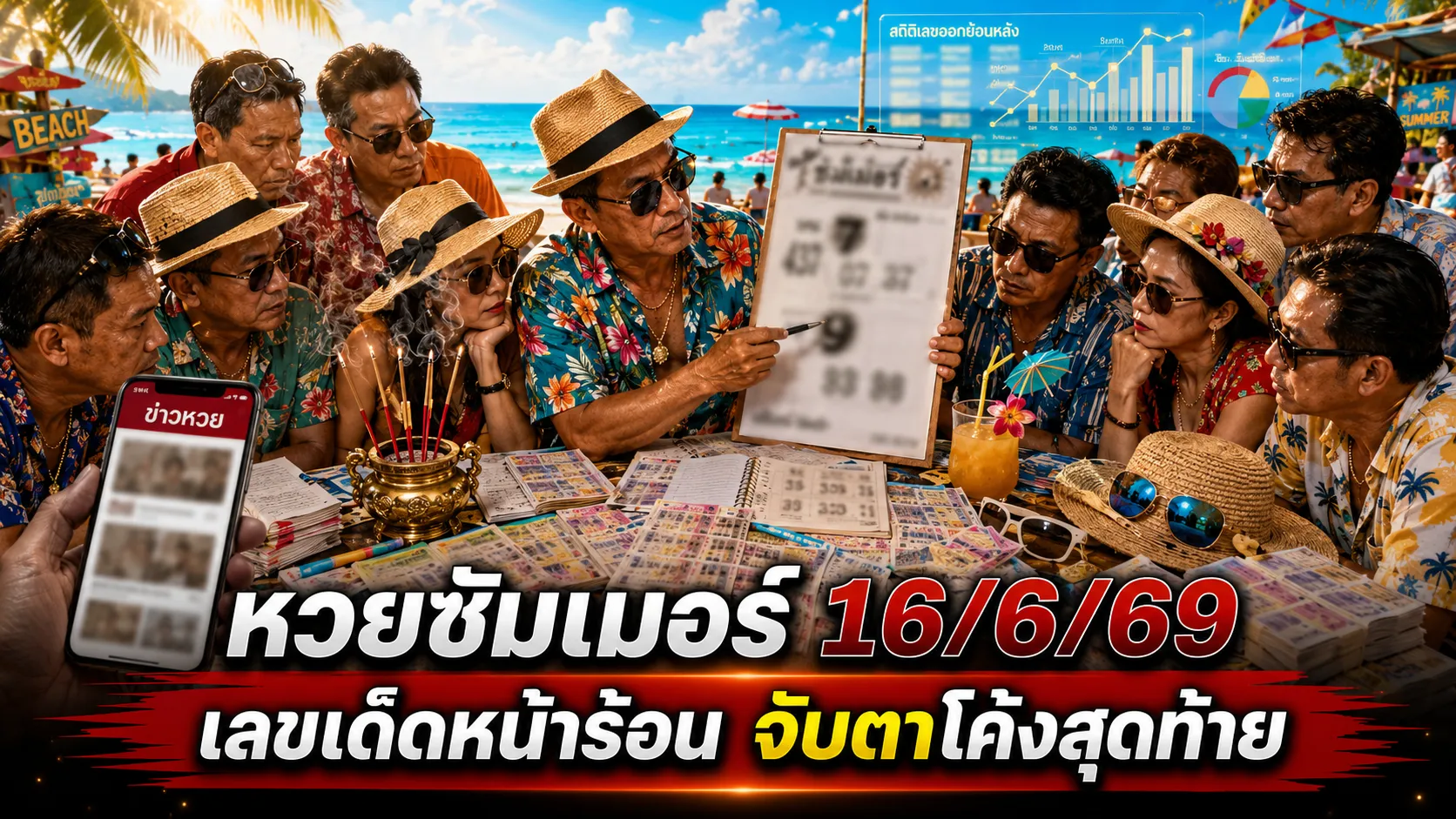 หวยซัมเมอร์ 16/6/69 เลขเด็ดเด่น 7-9 มาแรง คอหวยจับตา โค้งสุดท้ายก่อนหวยออก หวยซัมเมอร์ 16/6/69 อัปเดตเลขเด็ดงวดนี้ เน้นเด่น 7 และ 9 จัดเต็มเลขสามตัว 437 เลขสองตัว 07, 37, 93, 96 คอหวยแห่ส่องแนวทางหวยรัฐบาล 16 มิถุนายน 2569 ก่อนวันประกาศผลสลากกินแบ่งรัฐบาลล่าสุด
